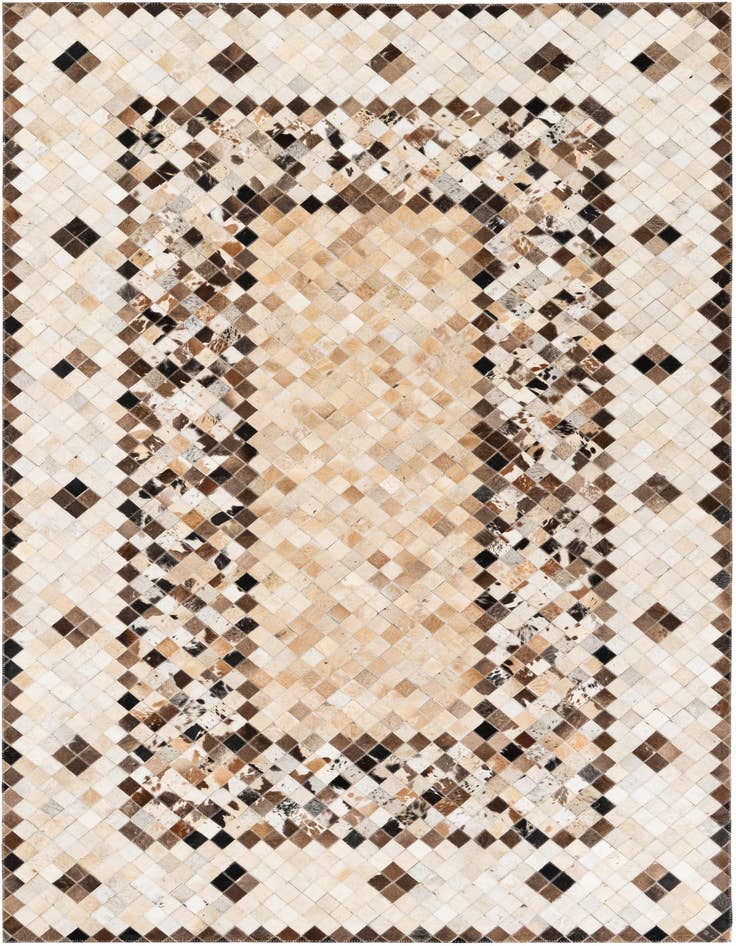 Detail image of 5' x 7' 10 Cowhide Stocks Rug