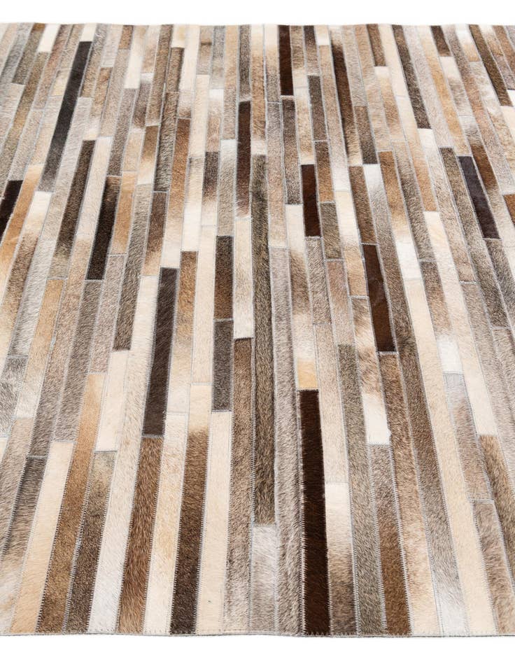 Detail image of 5' 1 x 8' Cowhide Stocks Rug