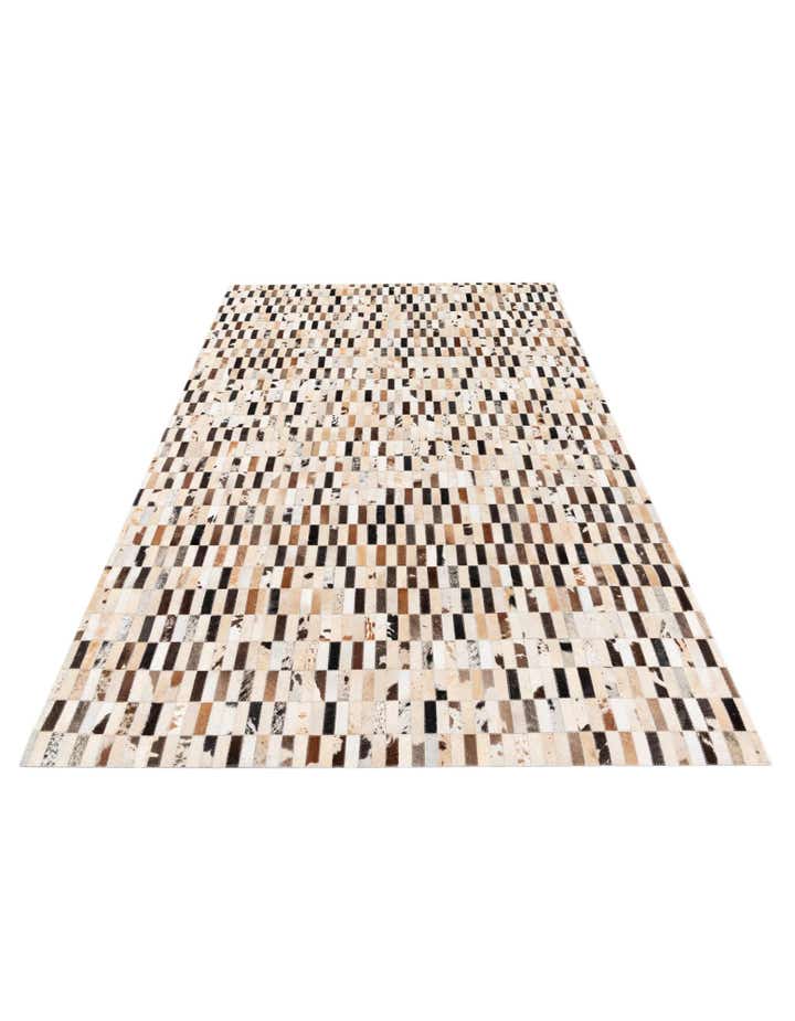 5' x 7' 9 Cowhide Stocks Rug