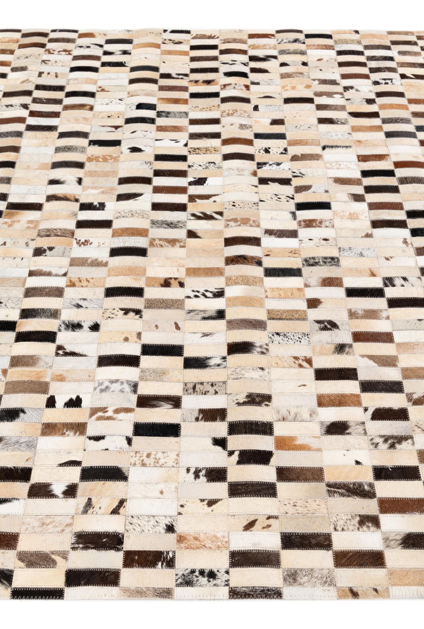 5' x 7' 9 Cowhide Stocks Rug