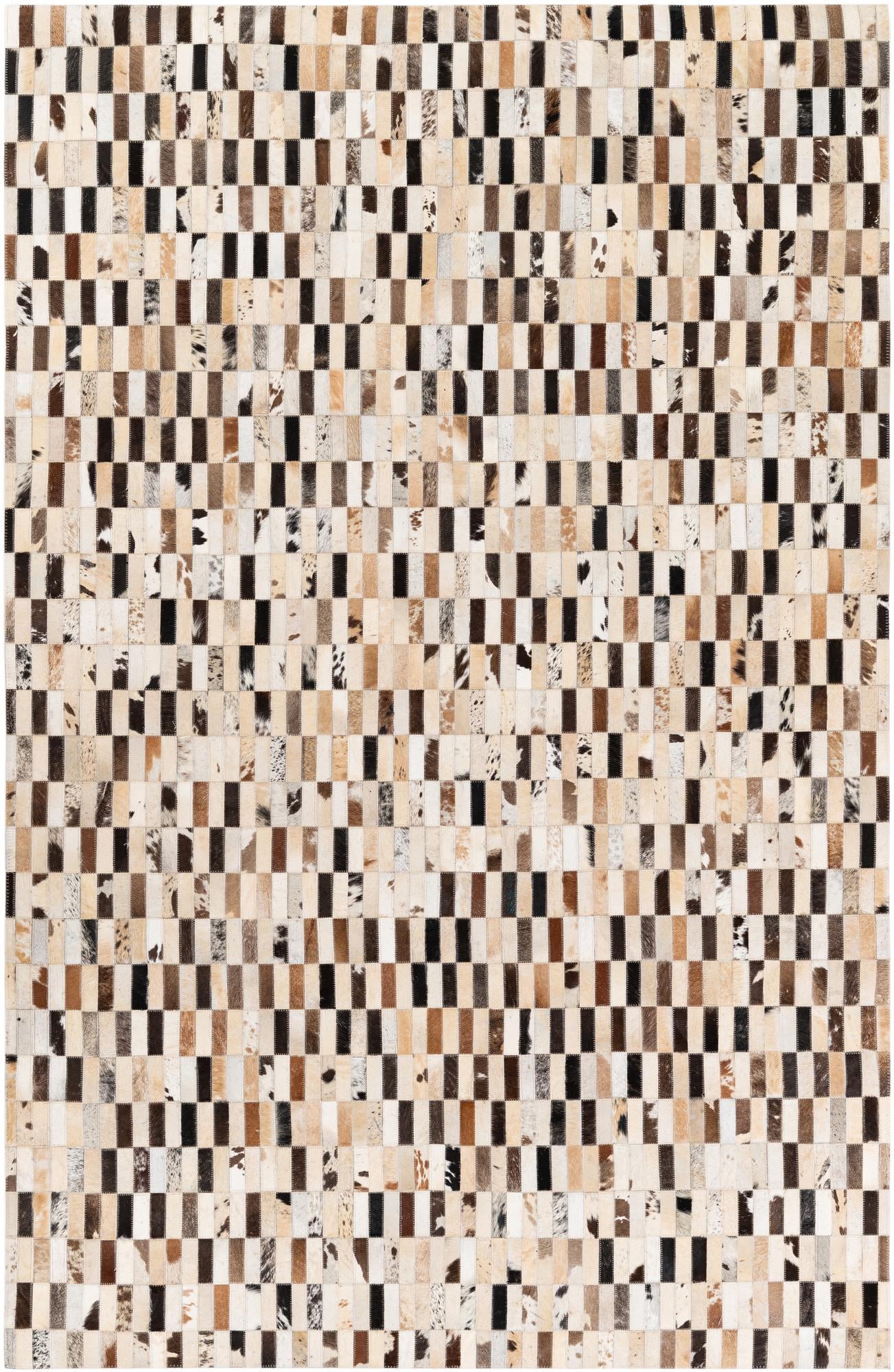 5' x 7' 9 Cowhide Stocks Rug