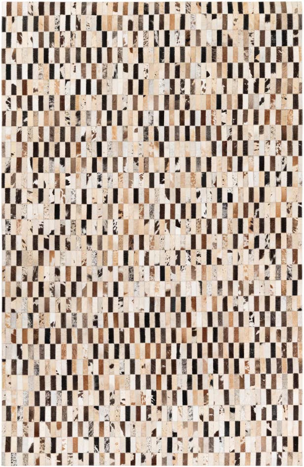 Detail image of 5' x 7' 9 Cowhide Stocks Rug