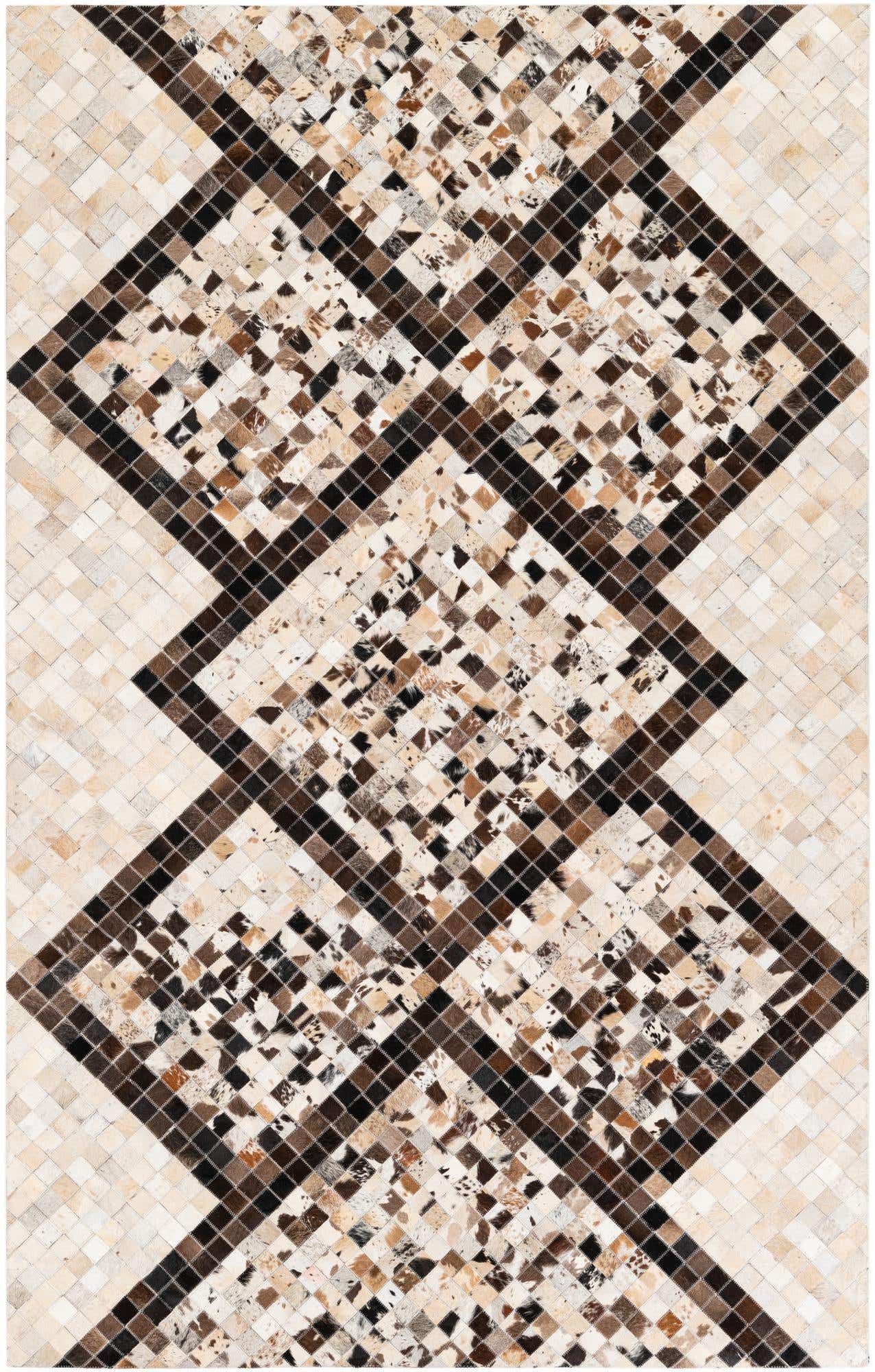 5' x 7' 11 Cowhide Stocks Rug