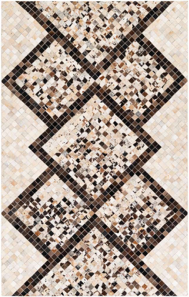 5' x 7' 11 Cowhide Stocks Rug