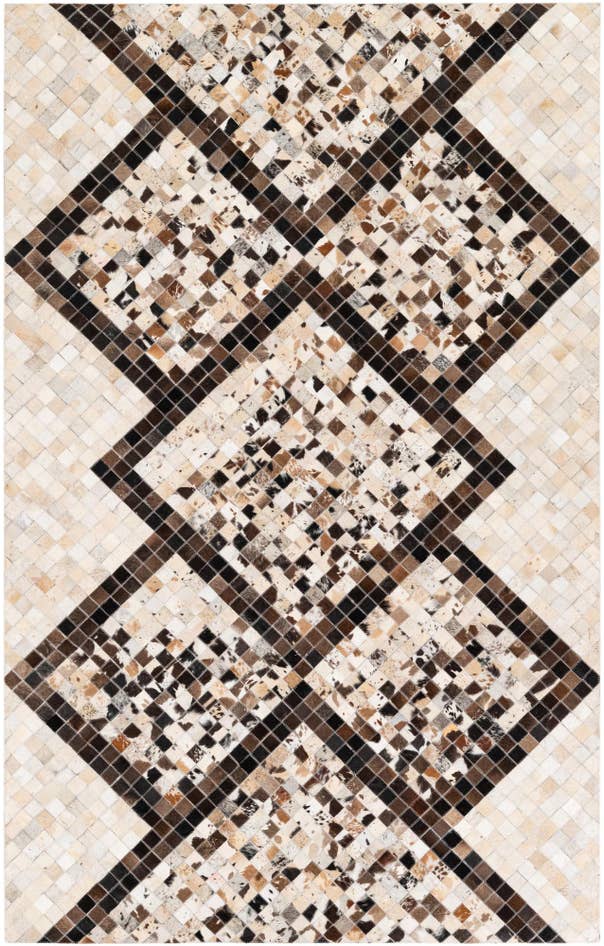 Detail image of 5' x 7' 11 Cowhide Stocks Rug