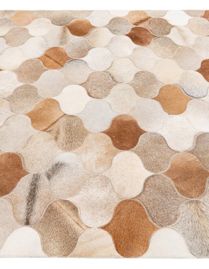 Detail image of 5' x 8' Cowhide Stocks Rug