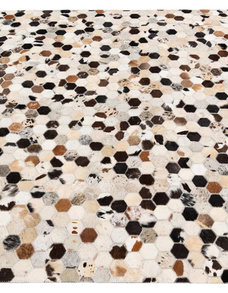 Detail image of 5' 11 x 8' Cowhide Stocks Rug