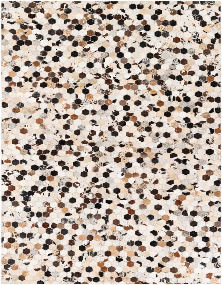 Detail image of 5' 11 x 8' Cowhide Stocks Rug