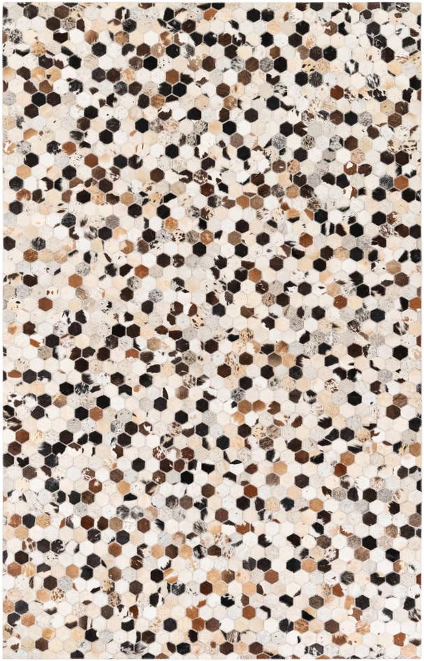 Detail image of 5' 11 x 8' Cowhide Stocks Rug