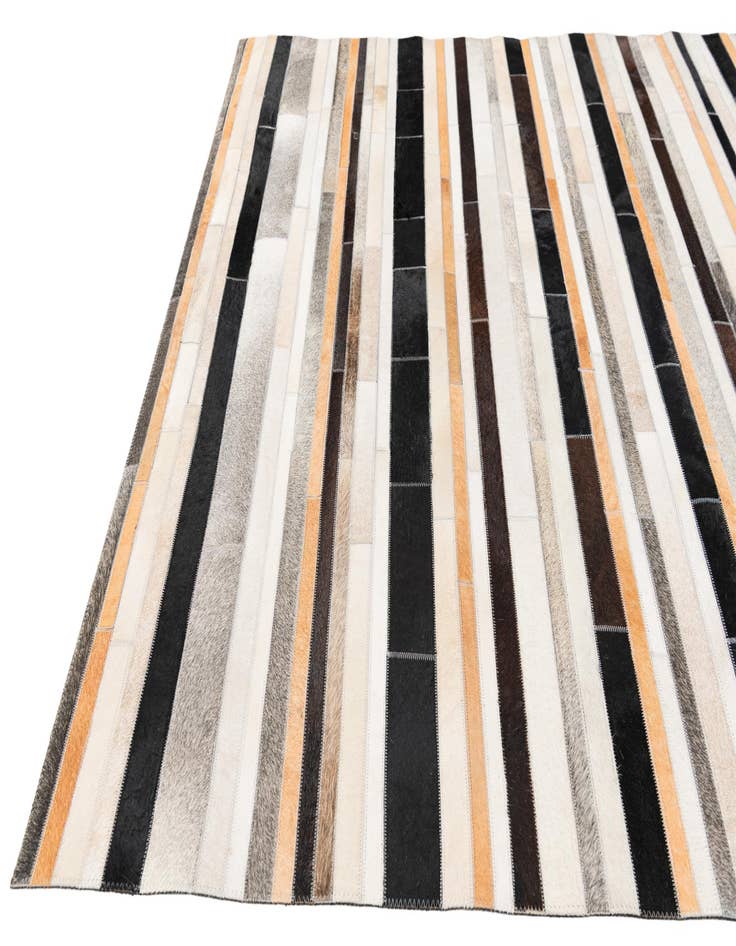 Detail image of 5' 1 x 7' 11 Cowhide Stocks Rug