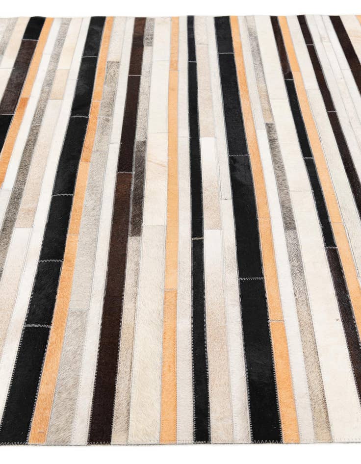 Detail image of 5' 1 x 7' 11 Cowhide Stocks Rug