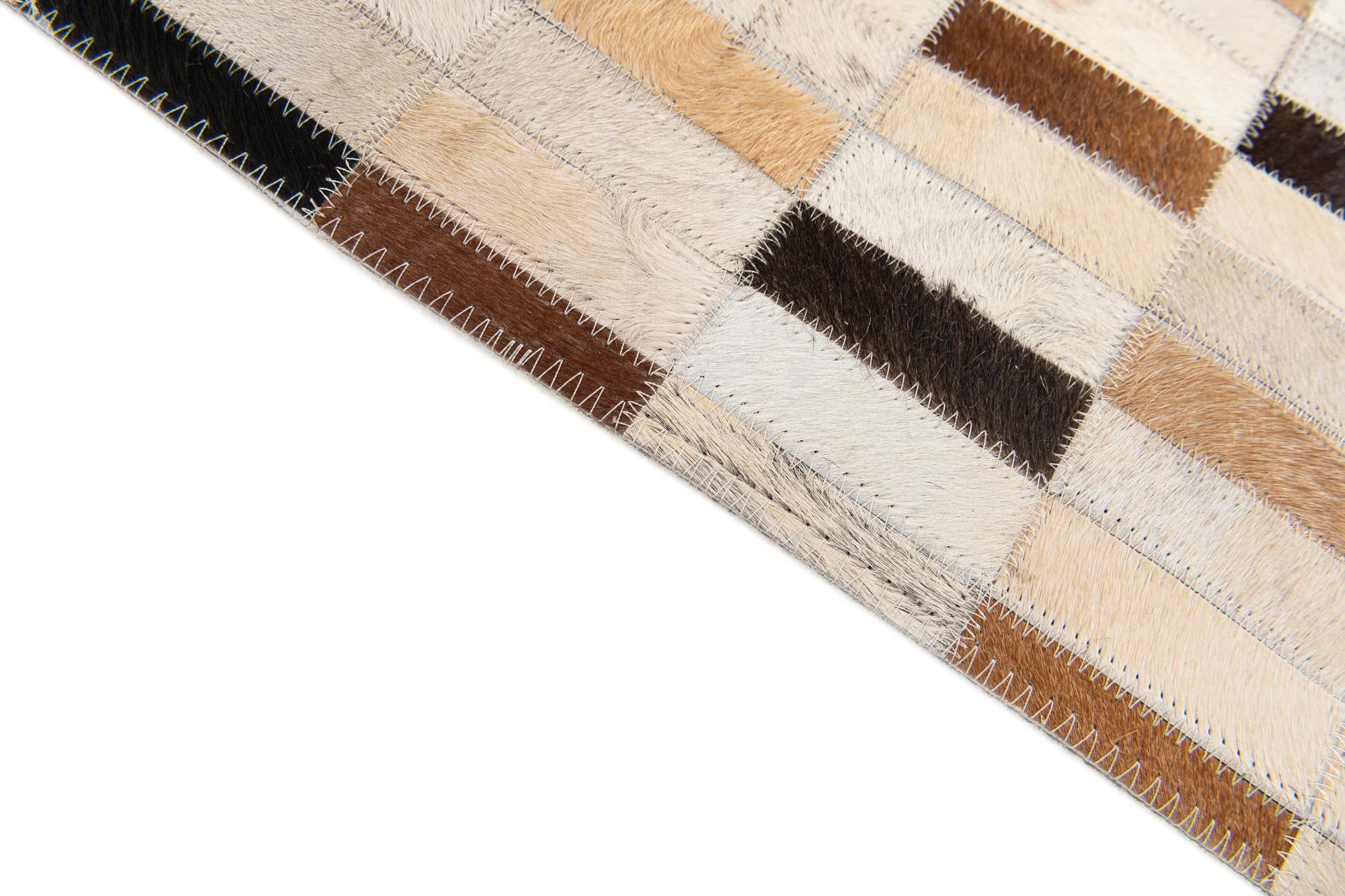 4' 11 x 7' 10 Cowhide Stocks Rug