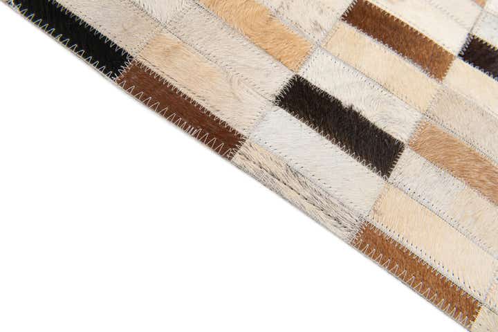 4' 11 x 7' 10 Cowhide Stocks Rug