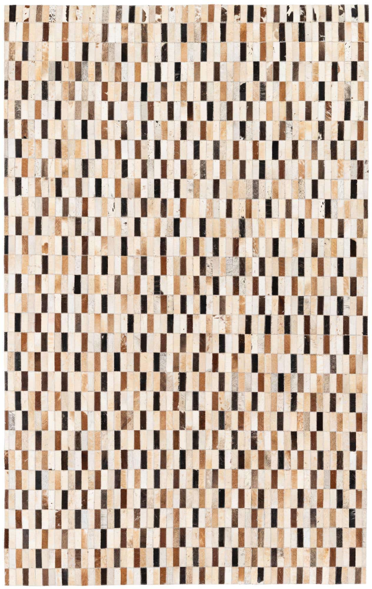 4' 11 x 7' 10 Cowhide Stocks Rug