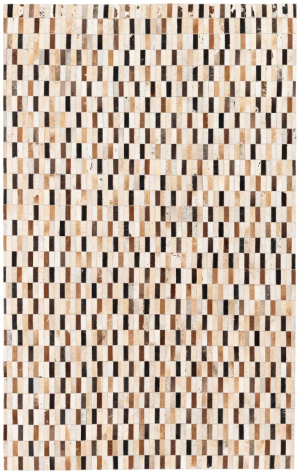 Detail image of 4' 11 x 7' 10 Cowhide Stocks Rug