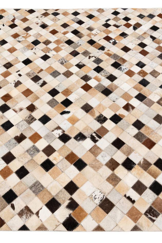 Detail image of 5' 1 x 7' 11 Cowhide Stocks Rug