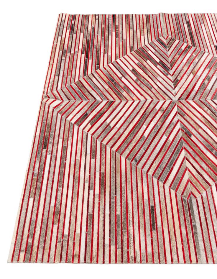 Detail image of 5' 1 x 7' 11 Cowhide Stocks Rug