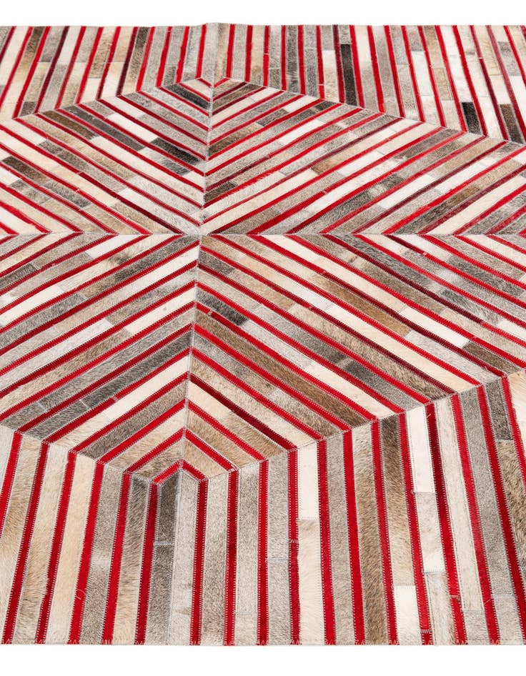 Detail image of 5' 1 x 7' 11 Cowhide Stocks Rug