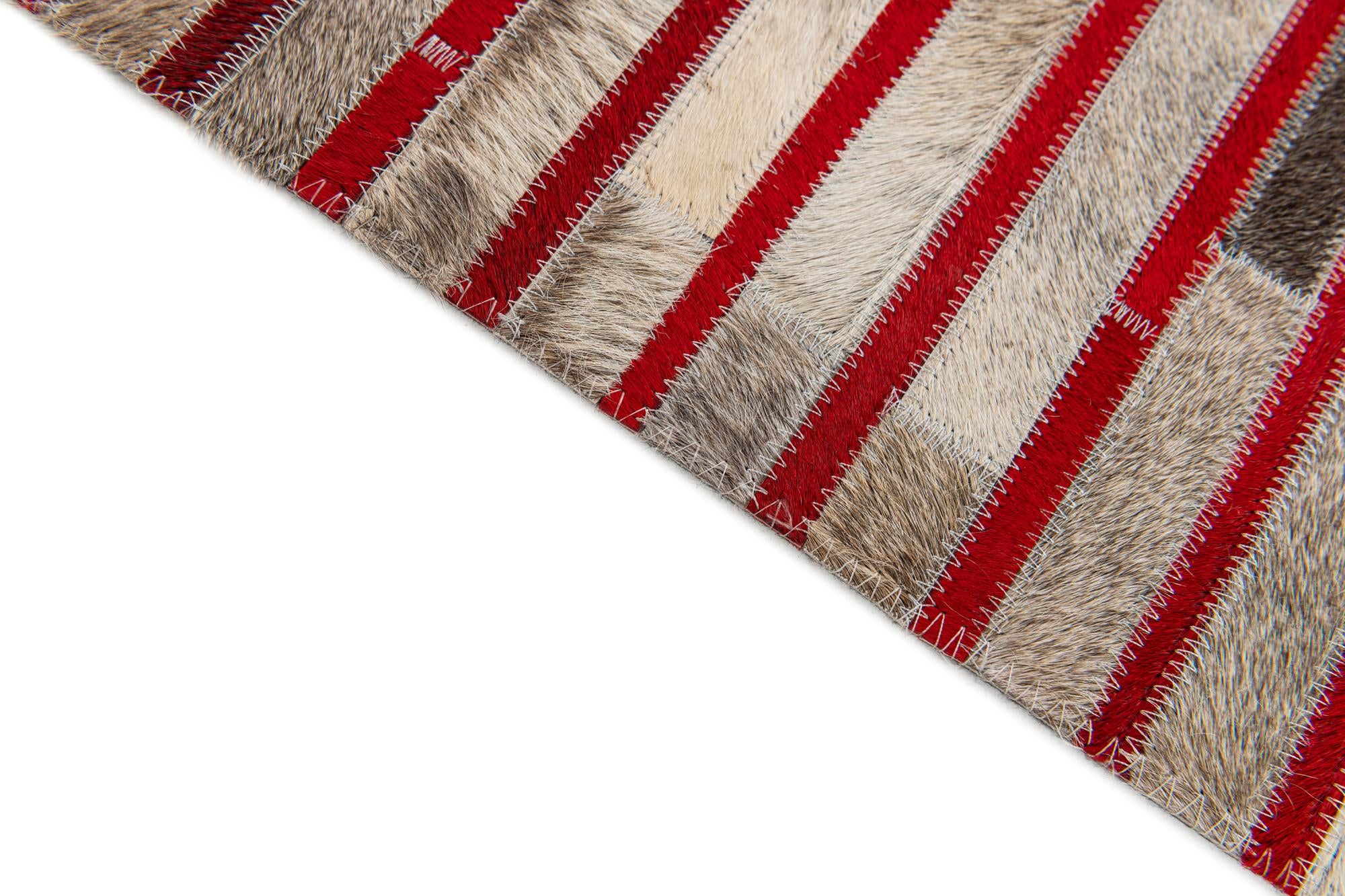 5' 1 x 7' 11 Cowhide Stocks Rug