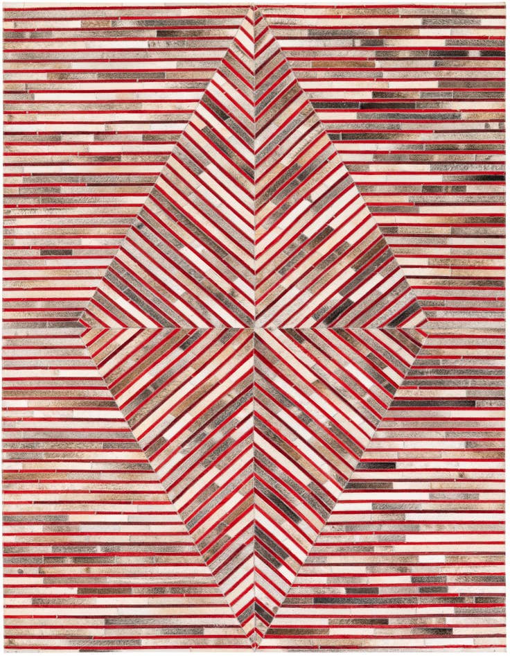Detail image of 5' 1 x 7' 11 Cowhide Stocks Rug