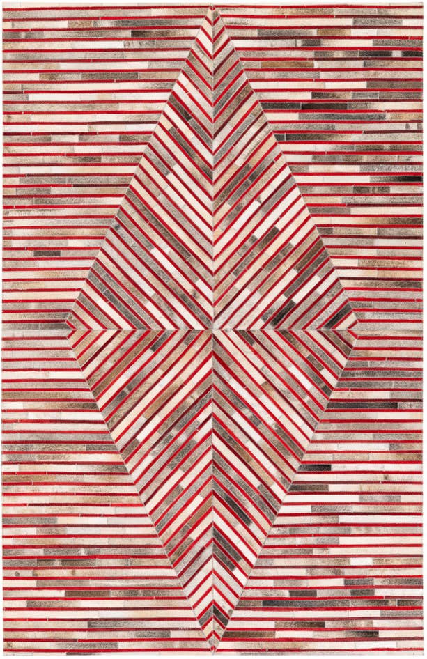 Detail image of 5' 1 x 7' 11 Cowhide Stocks Rug