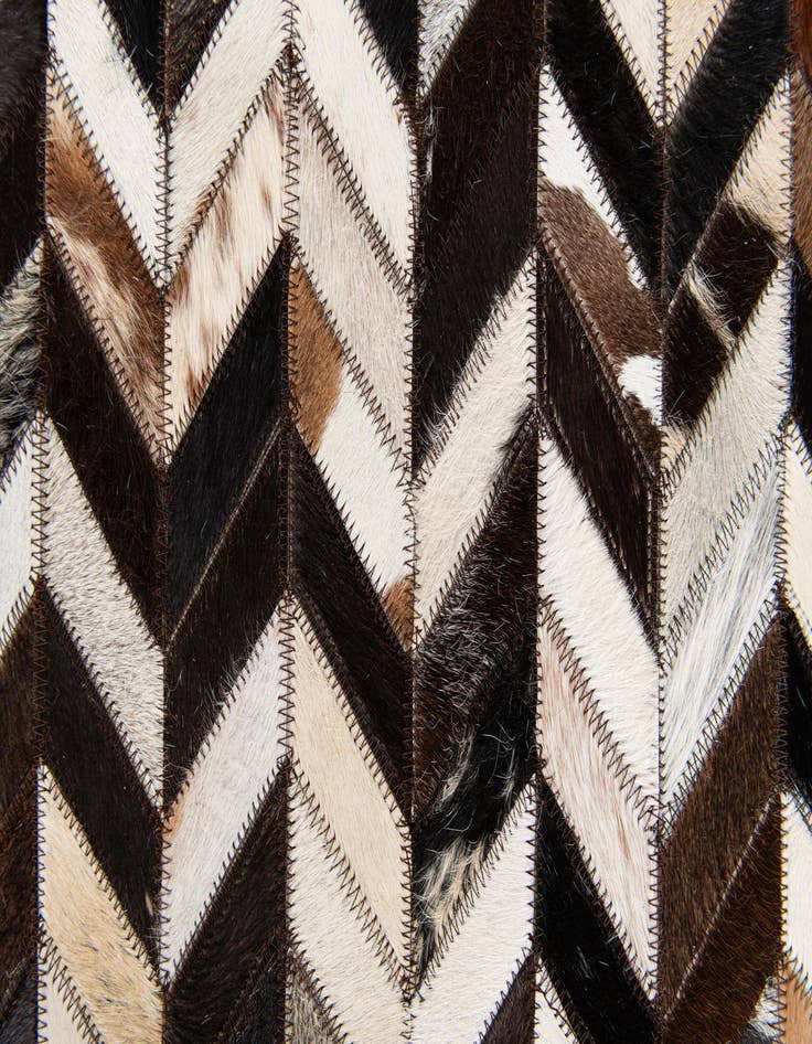 Detail image of 4' 11 x 8' Cowhide Stocks Rug