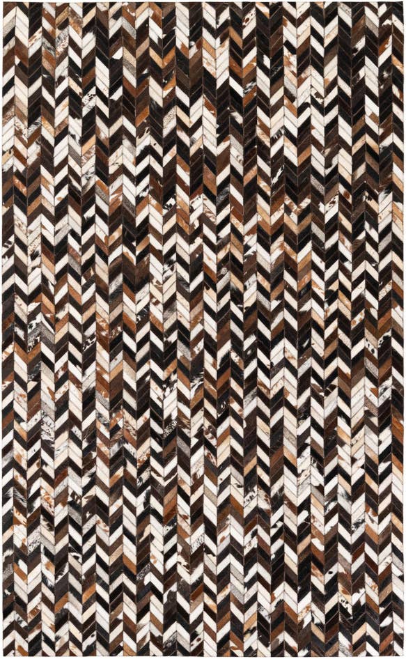 Detail image of 4' 11 x 8' Cowhide Stocks Rug