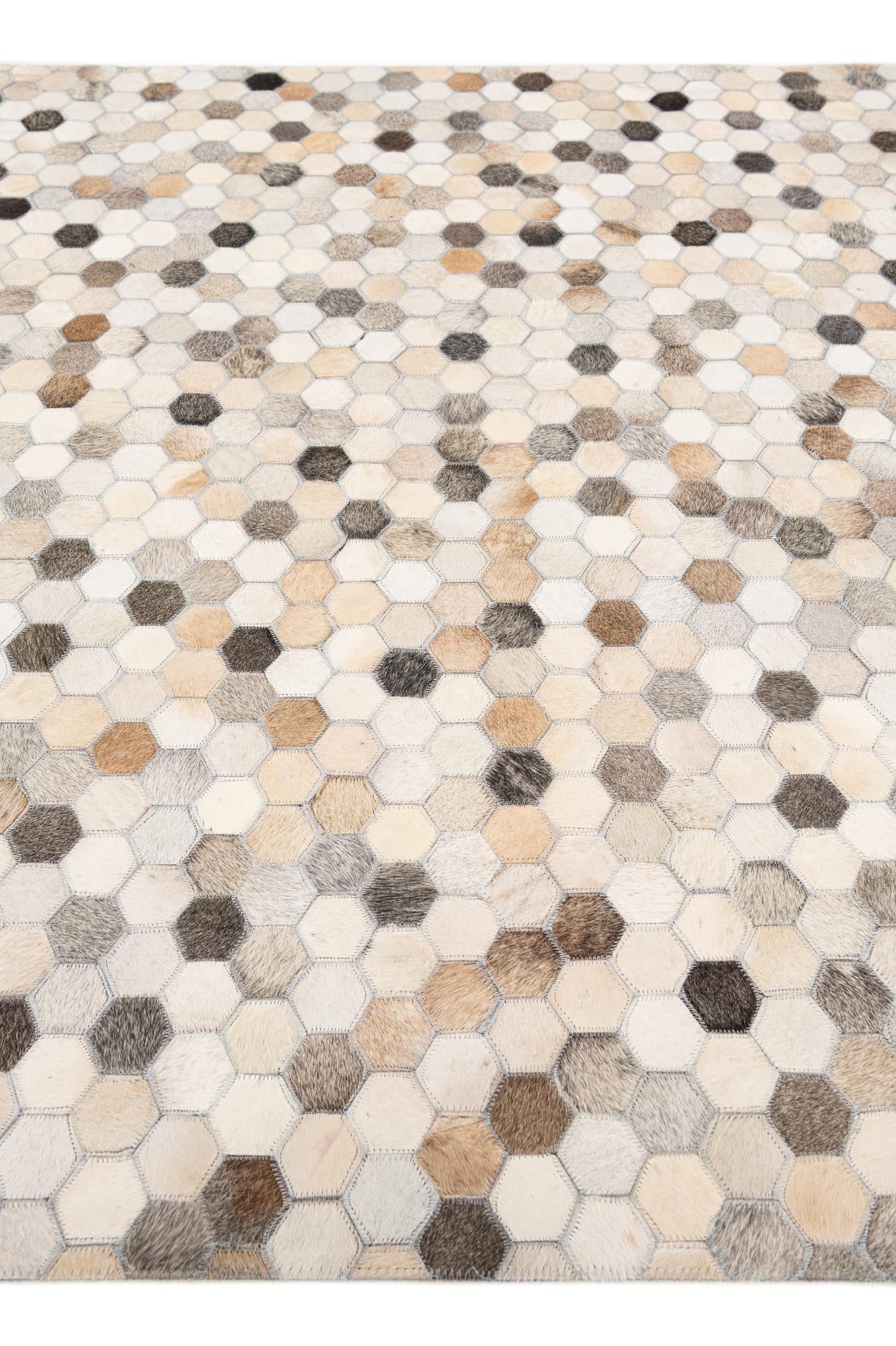 4' 11 x 7' 8 Cowhide Stocks Rug