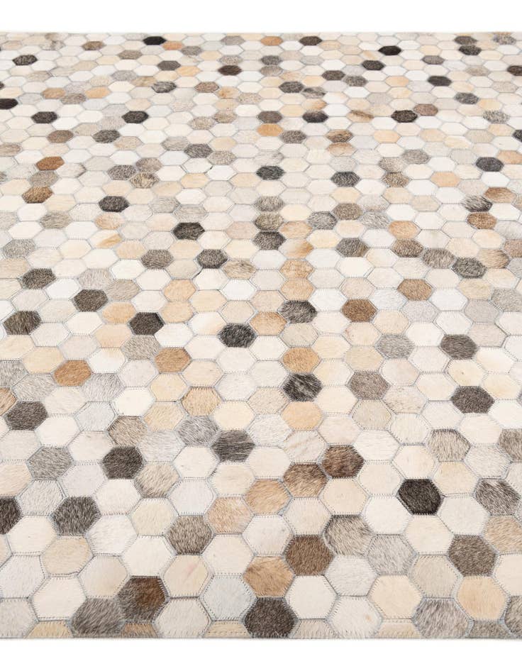 Detail image of 4' 11 x 7' 8 Cowhide Stocks Rug