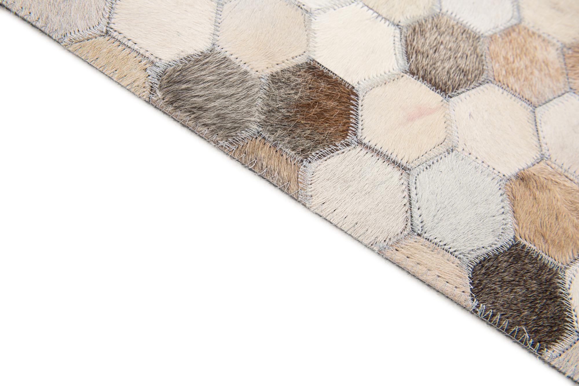 4' 11 x 7' 8 Cowhide Stocks Rug
