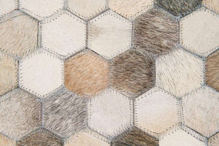 4' 11 x 7' 8 Cowhide Stocks Rug