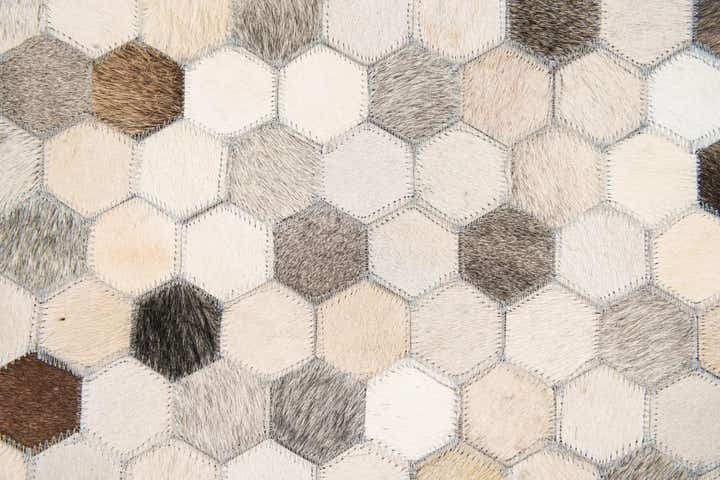4' 11 x 7' 8 Cowhide Stocks Rug