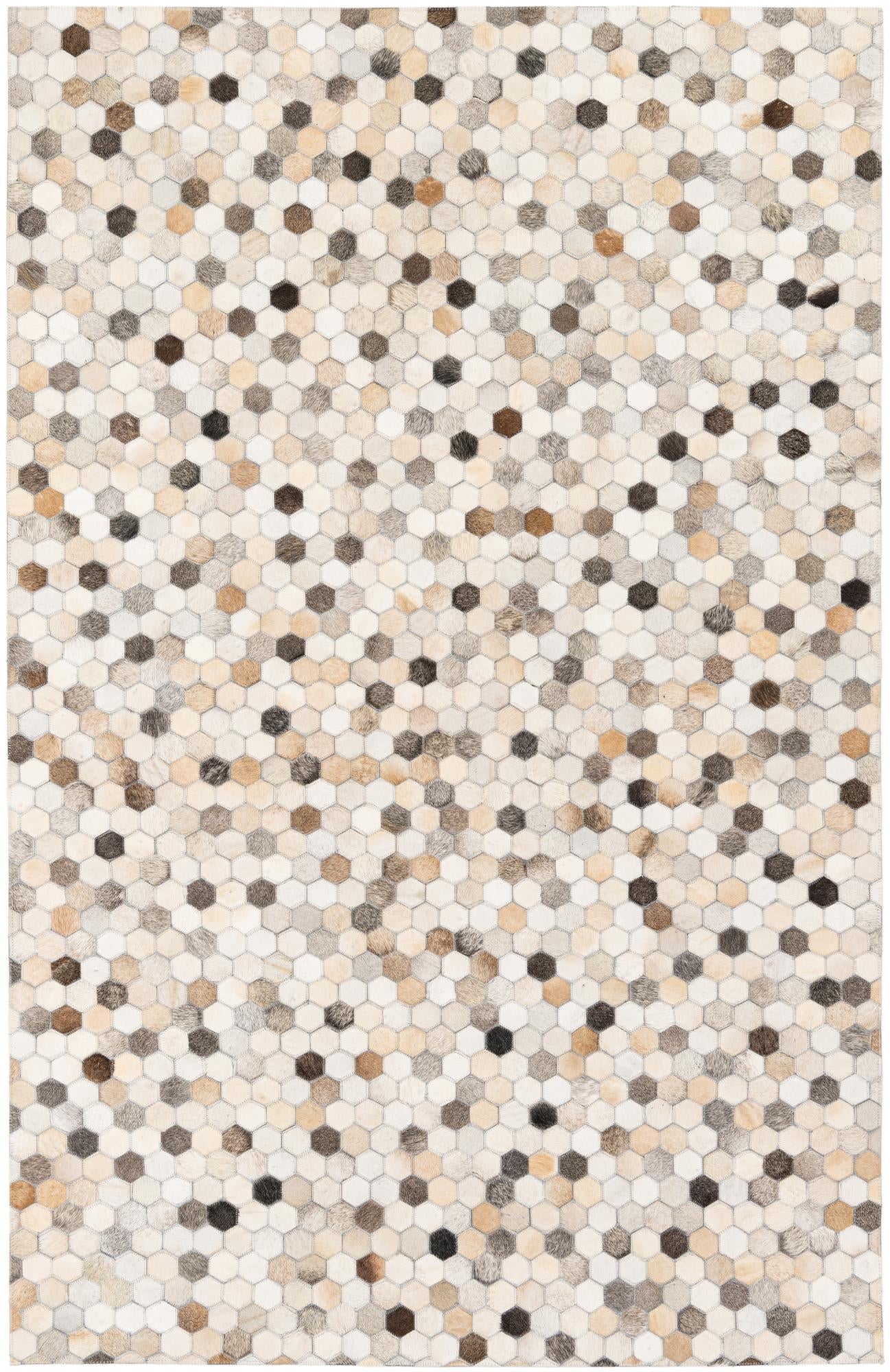 4' 11 x 7' 8 Cowhide Stocks Rug