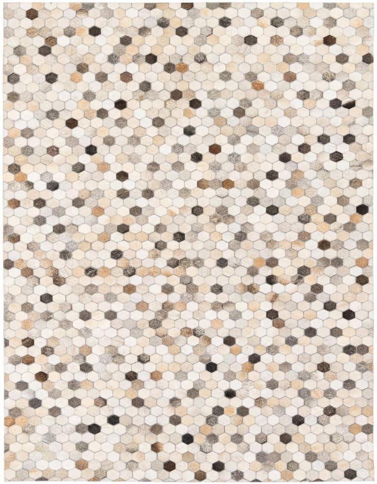 Detail image of 4' 11 x 7' 8 Cowhide Stocks Rug
