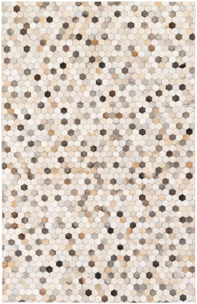 4' 11 x 7' 8 Cowhide Stocks Rug