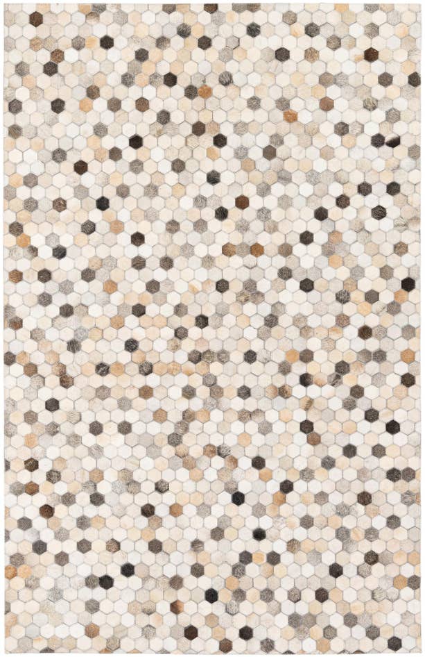 Detail image of 4' 11 x 7' 8 Cowhide Stocks Rug