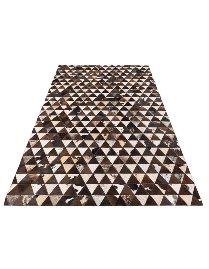 Detail image of 5' 1 x 8' 1 Cowhide Stocks Rug