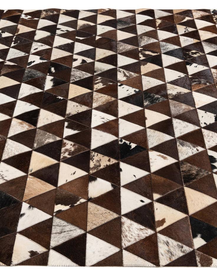 Detail image of 5' 1 x 8' 1 Cowhide Stocks Rug