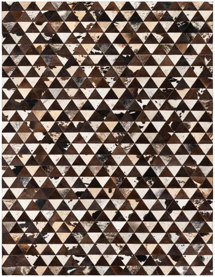 Detail image of 5' 1 x 8' 1 Cowhide Stocks Rug