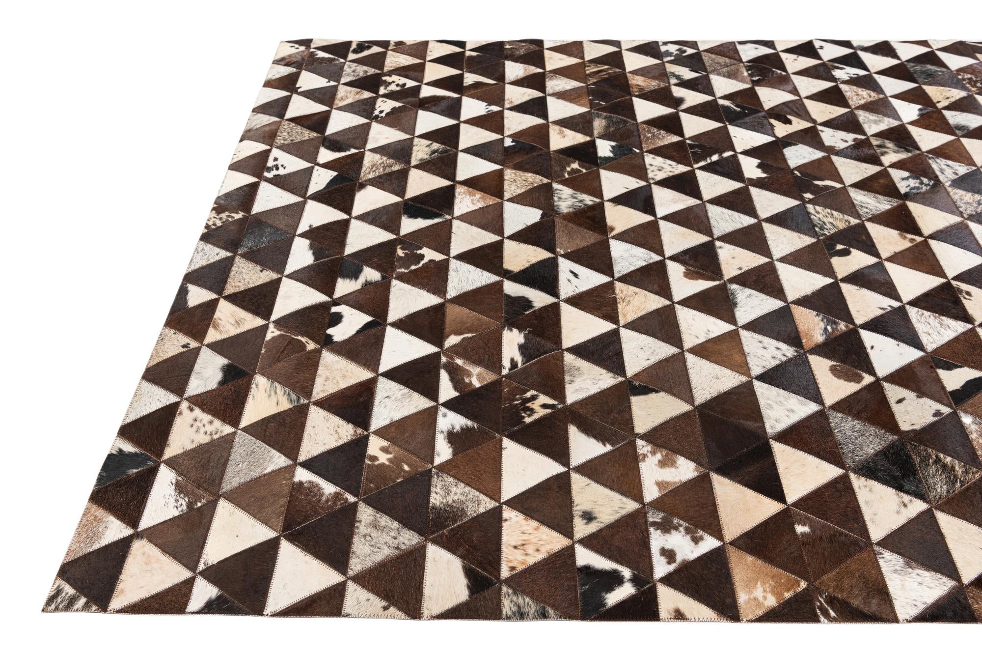 5' x 8' Cowhide Stocks Rug