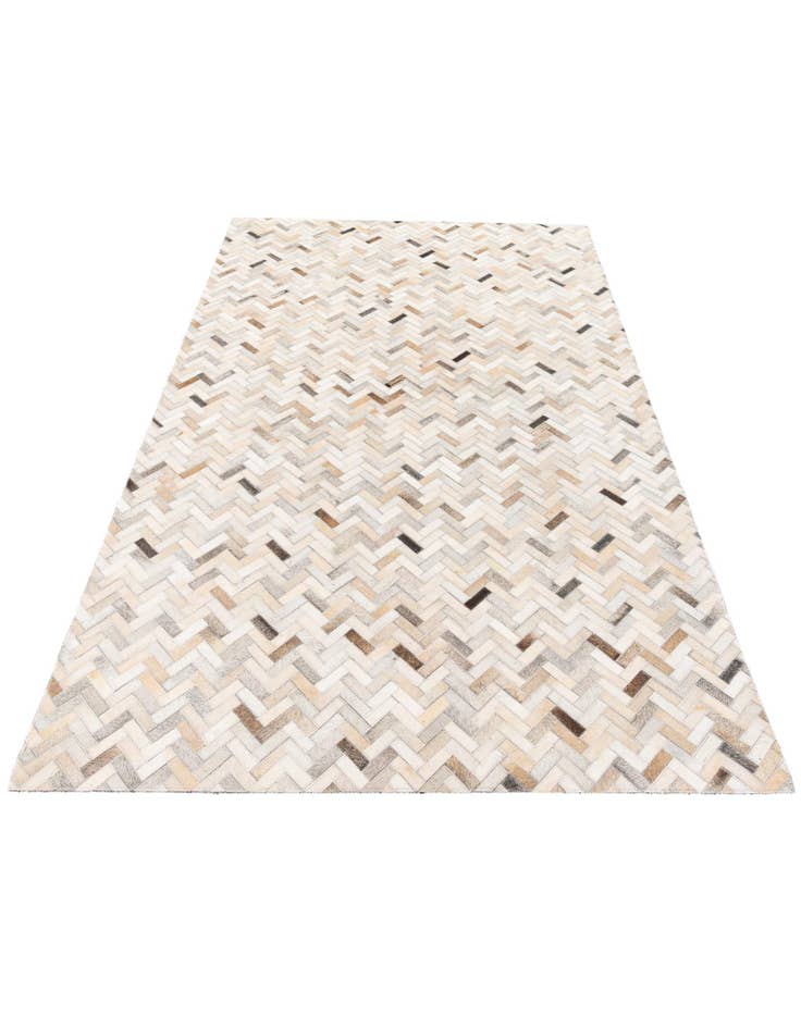 Detail image of 4' 10 x 7' 10 Cowhide Stocks Rug