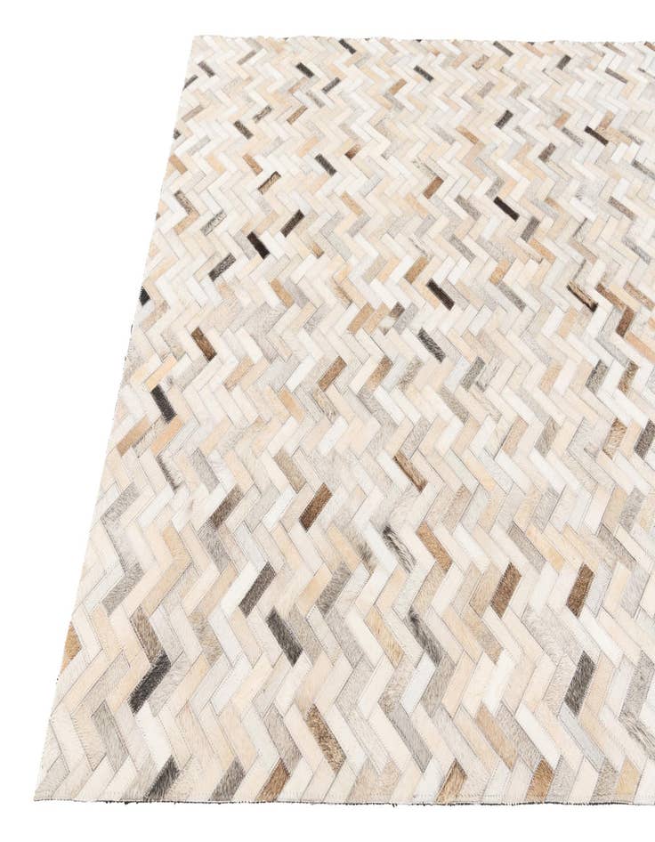 Detail image of 4' 10 x 7' 10 Cowhide Stocks Rug