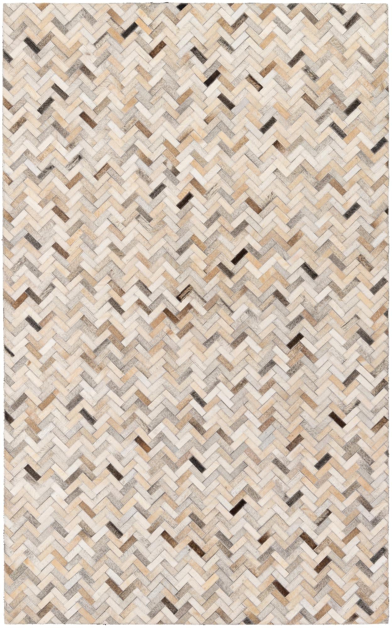 4' 10 x 7' 10 Cowhide Stocks Rug