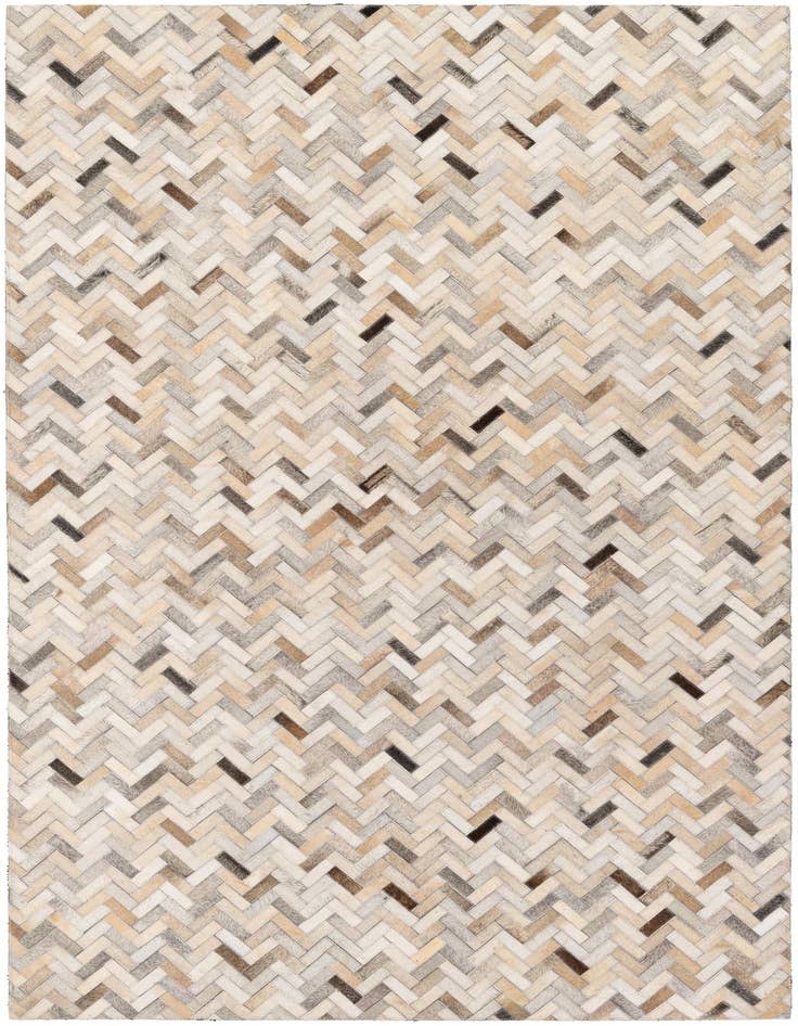 Detail image of 4' 10 x 7' 10 Cowhide Stocks Rug