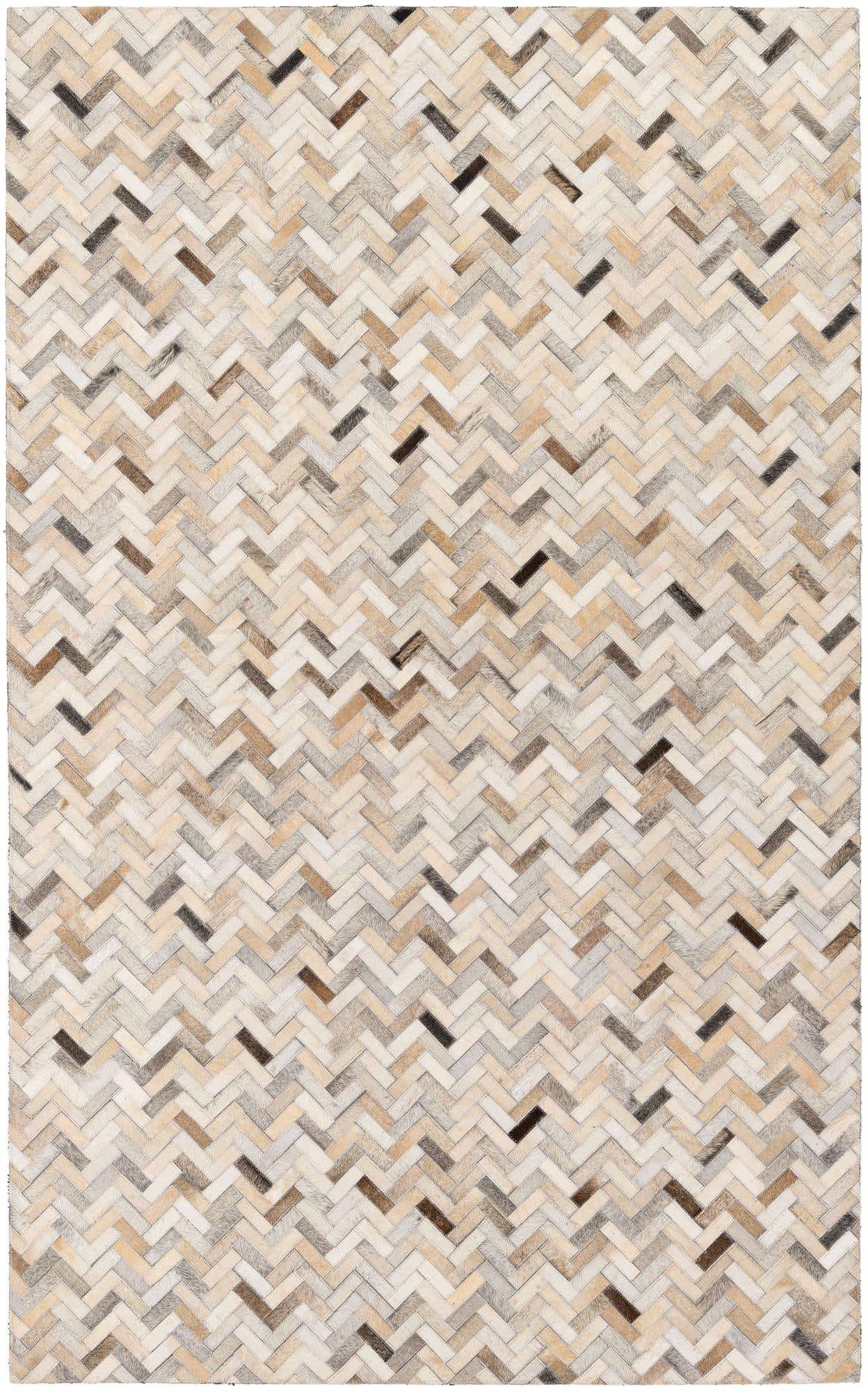 4' 10 x 7' 10 Cowhide Stocks Rug