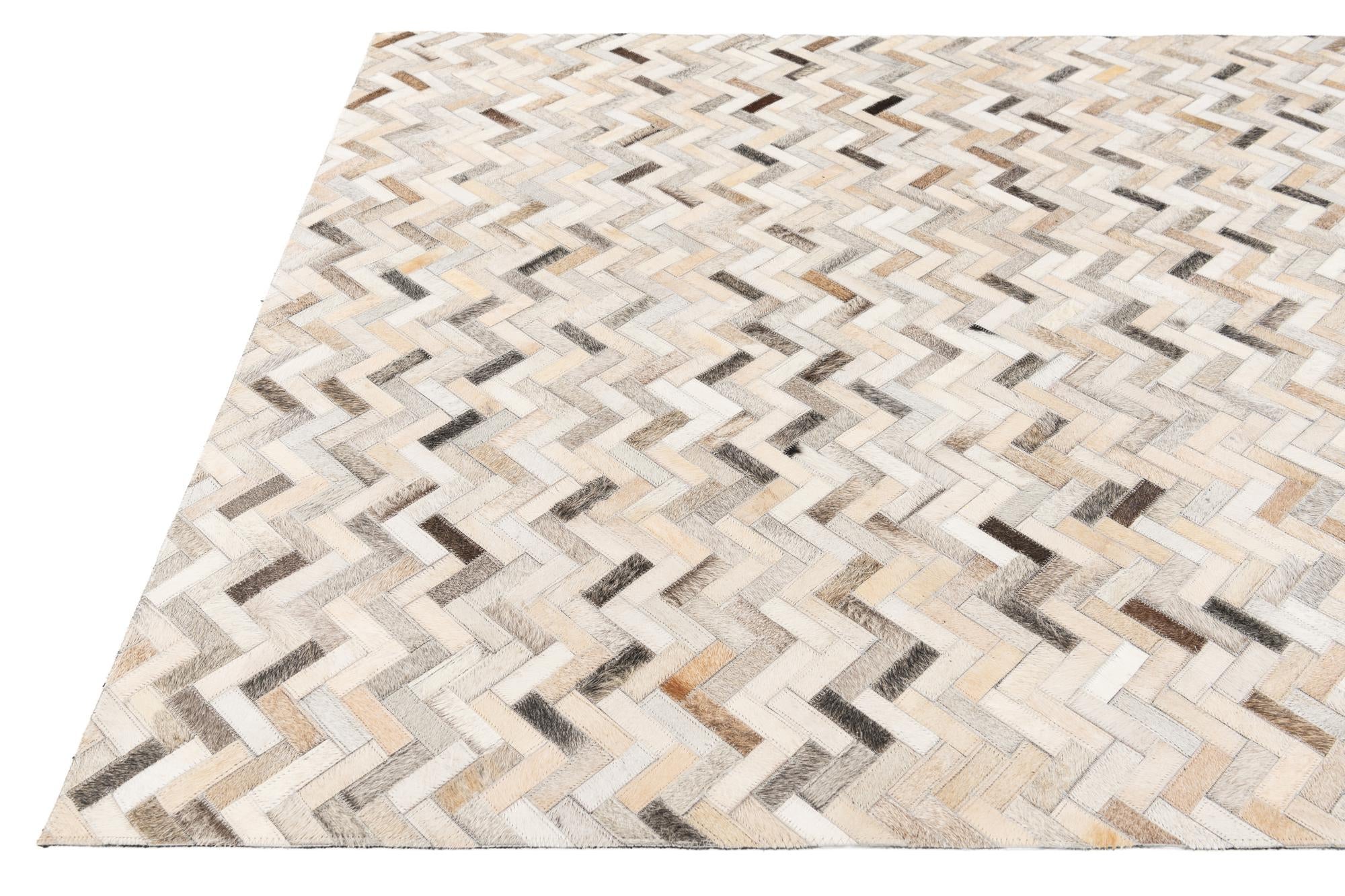 4' 10 x 7' 9 Cowhide Stocks Rug