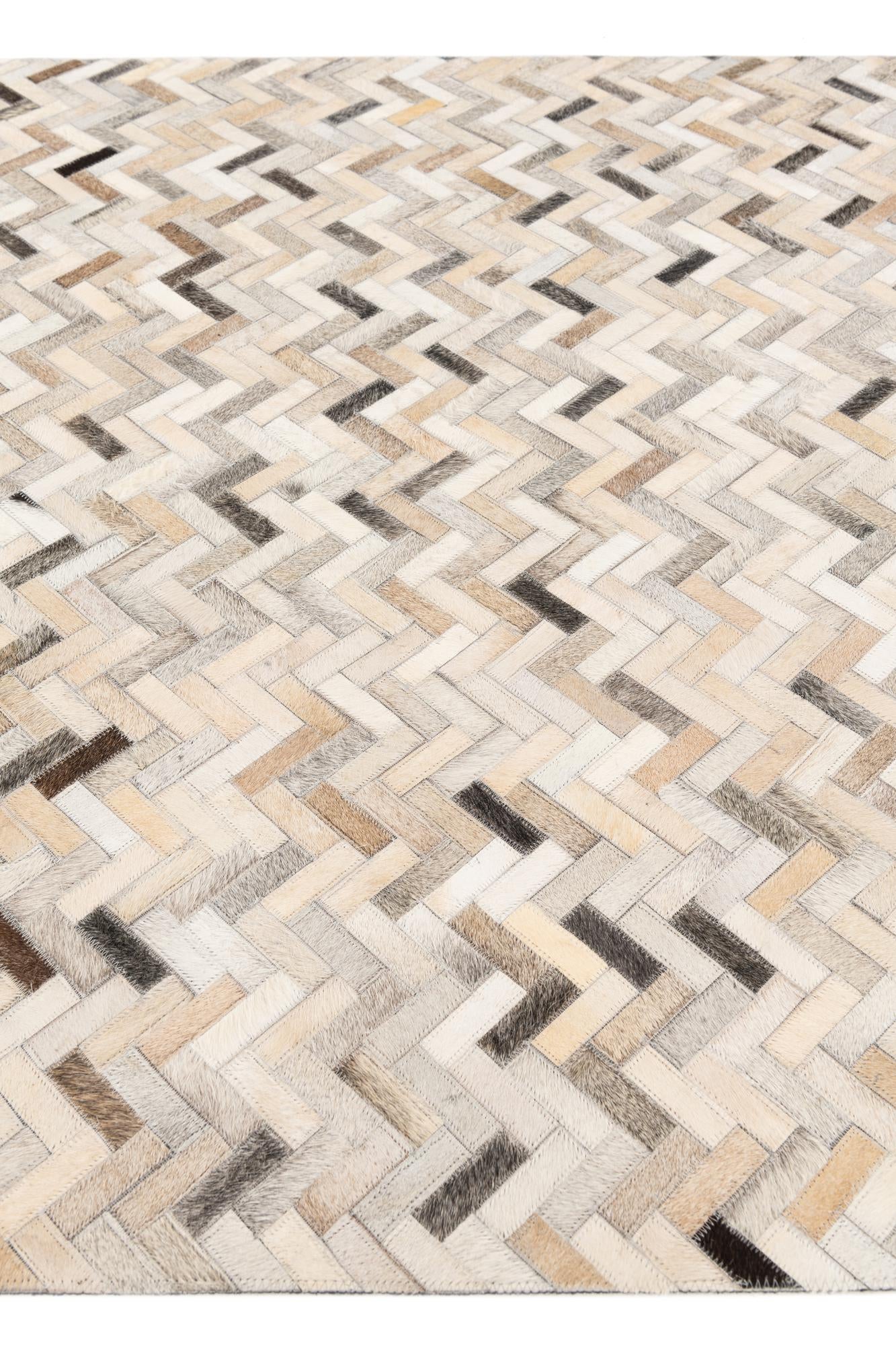 4' 10 x 7' 9 Cowhide Stocks Rug