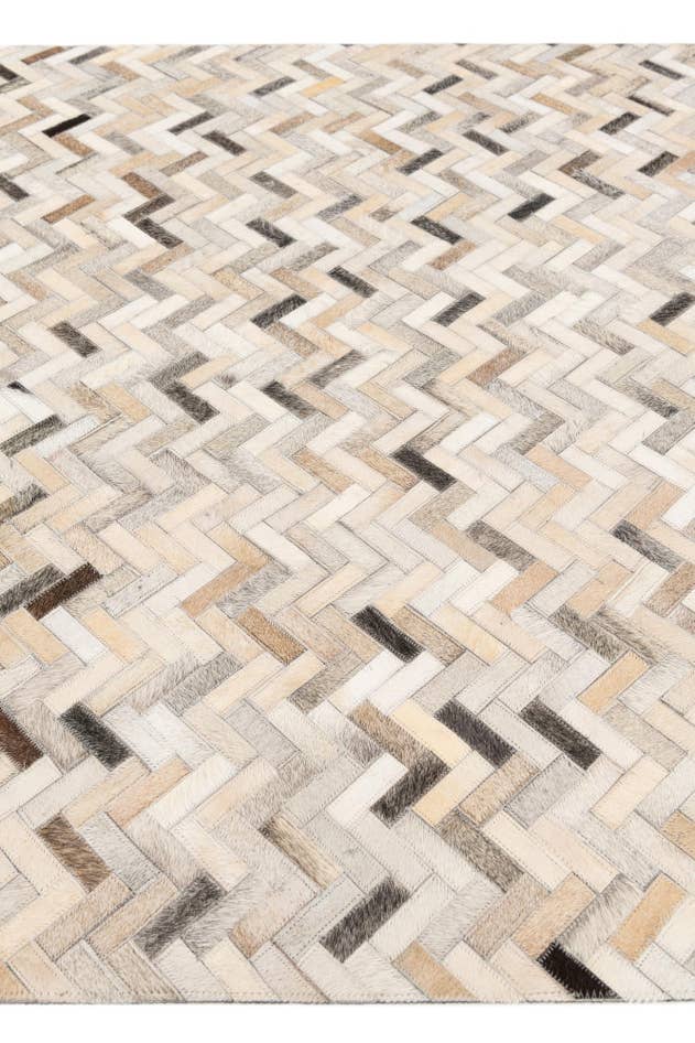 Detail image of 4' 10 x 7' 9 Cowhide Stocks Rug