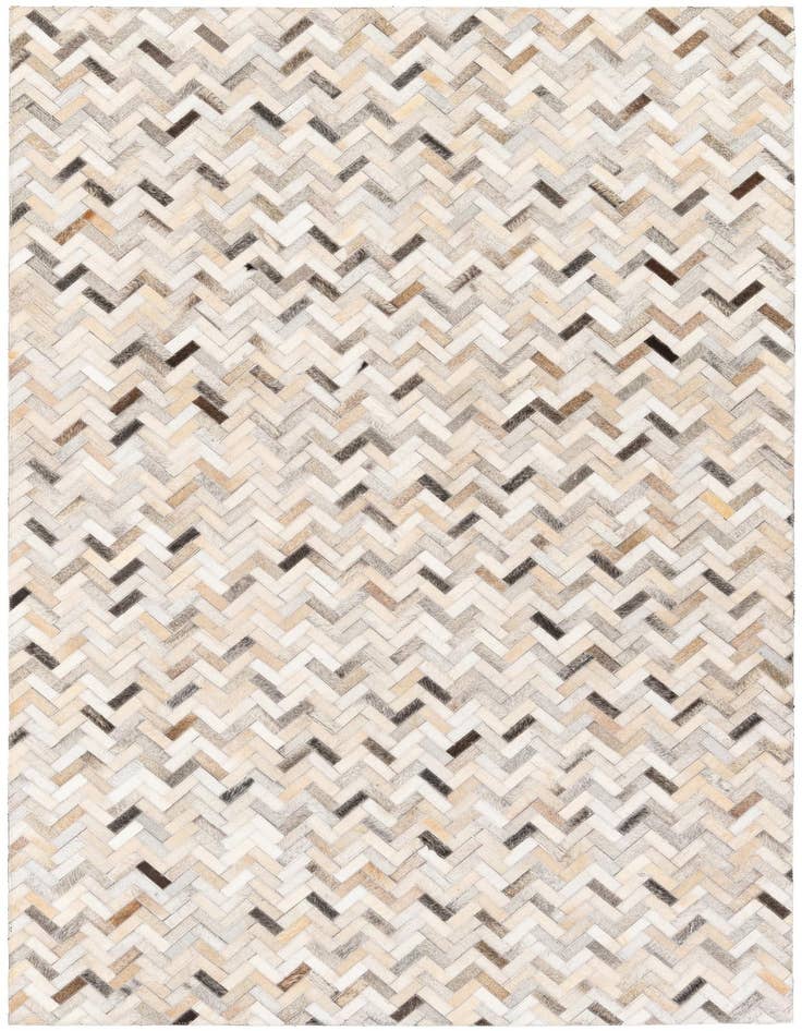 Detail image of 4' 10 x 7' 9 Cowhide Stocks Rug