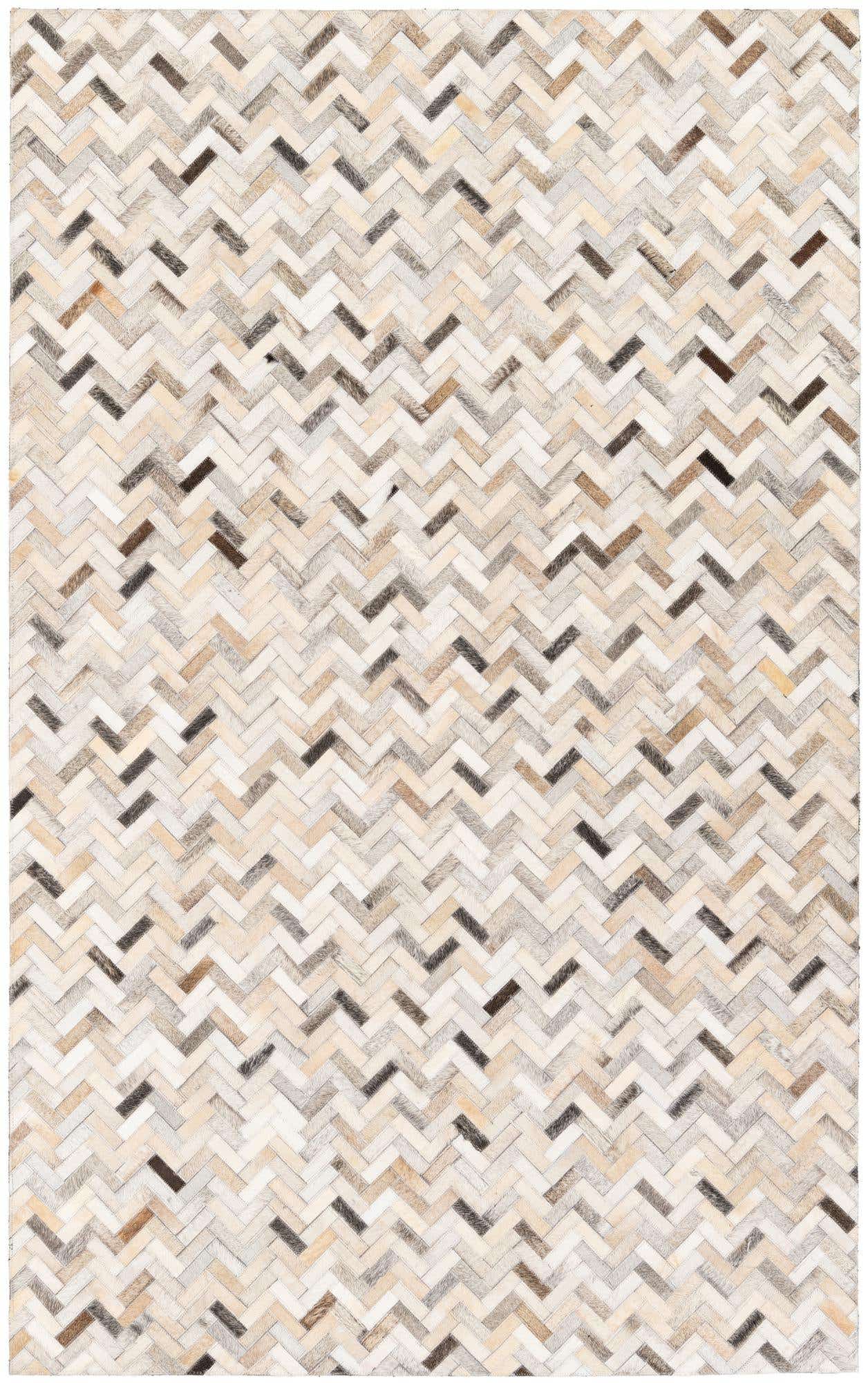 4' 10 x 7' 9 Cowhide Stocks Rug